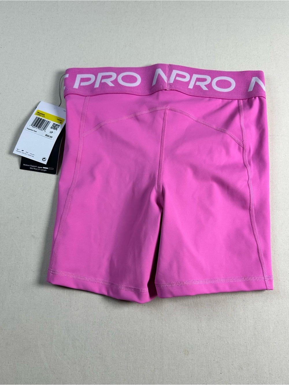 Nike Pro 365 Women's 5" Mid-Rise Shorts - Playful Pink/White - small - Picture 4 of 4